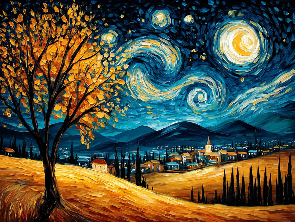 Adelaide Hills Under Starry Skies – Diamond Painting Kit