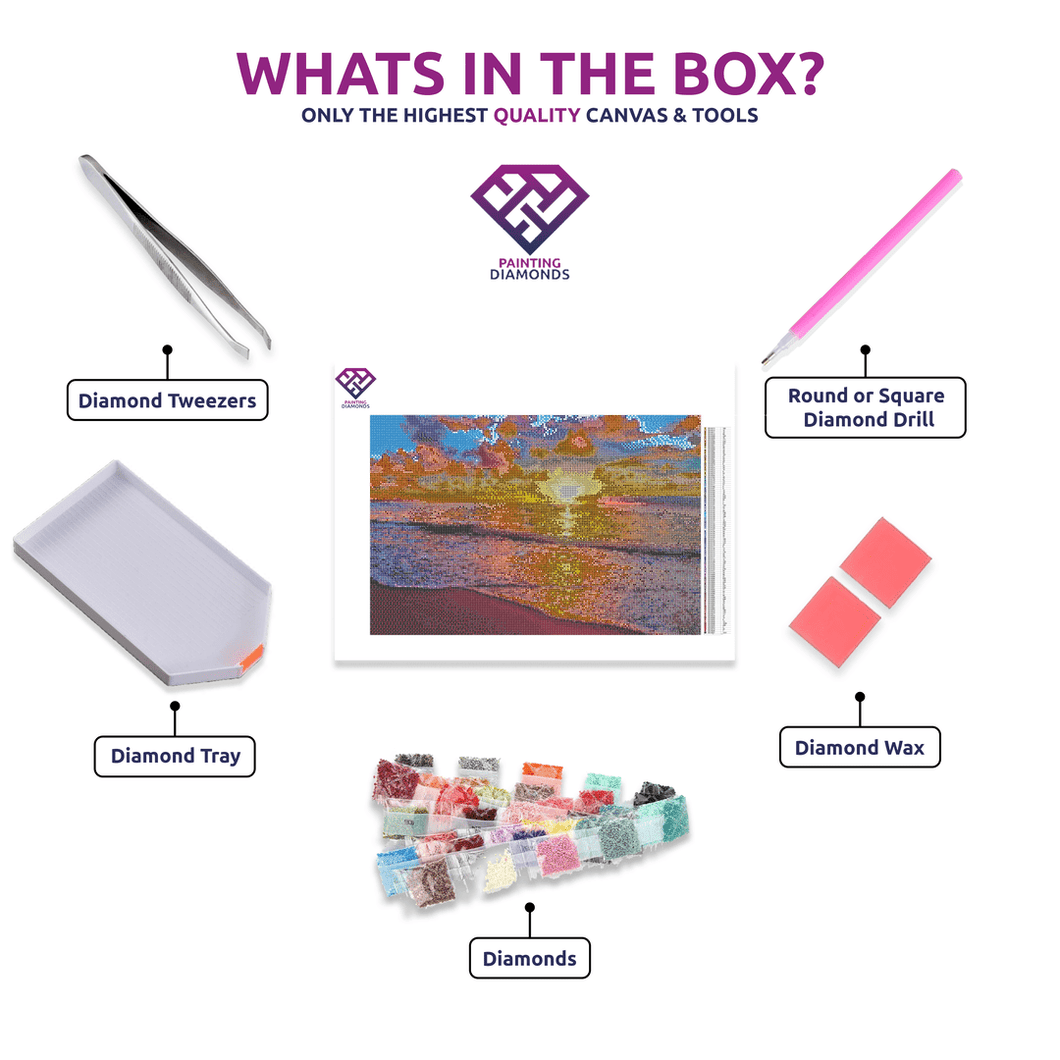 Beach Sunset 1 - 5D Diamond Painting Kit