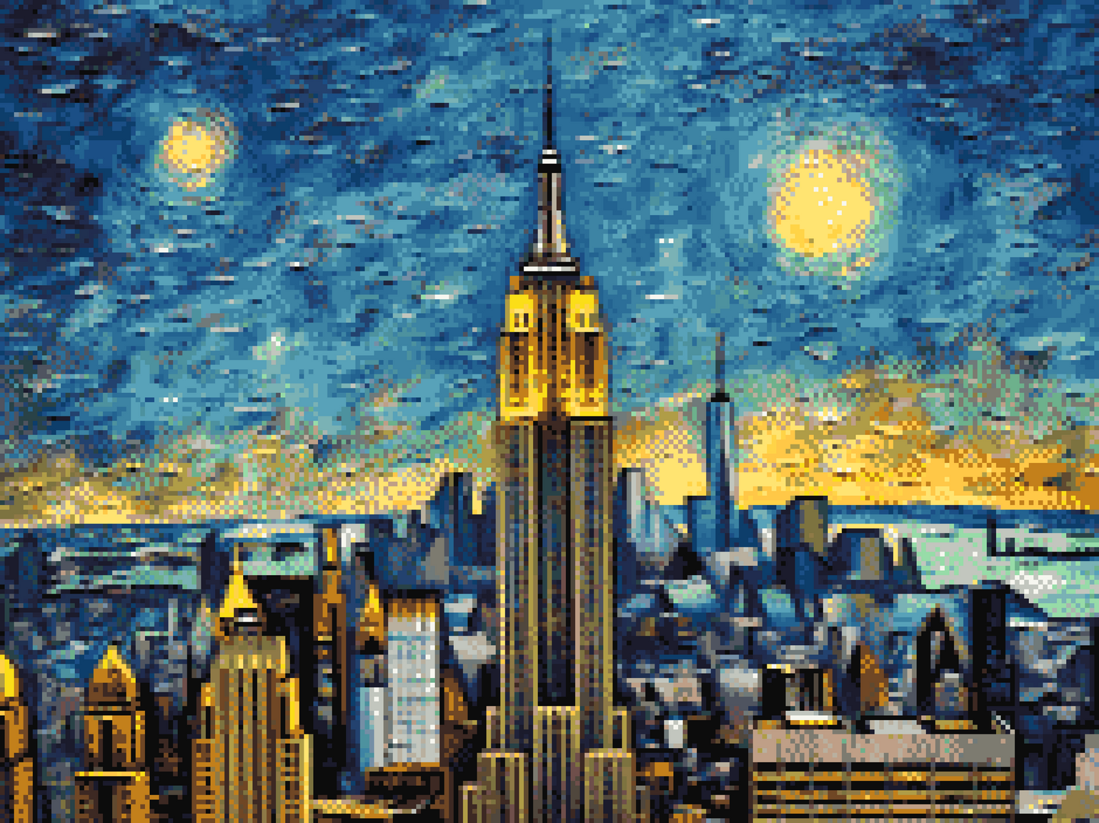 New york city diamond painting