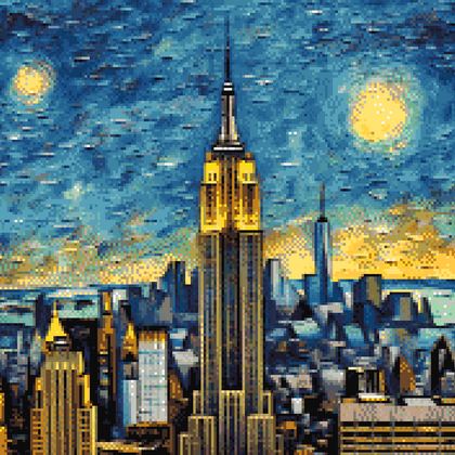 New york city diamond painting