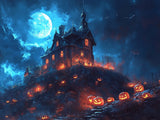 Haunted House Shadows - Diamond Painting Kit