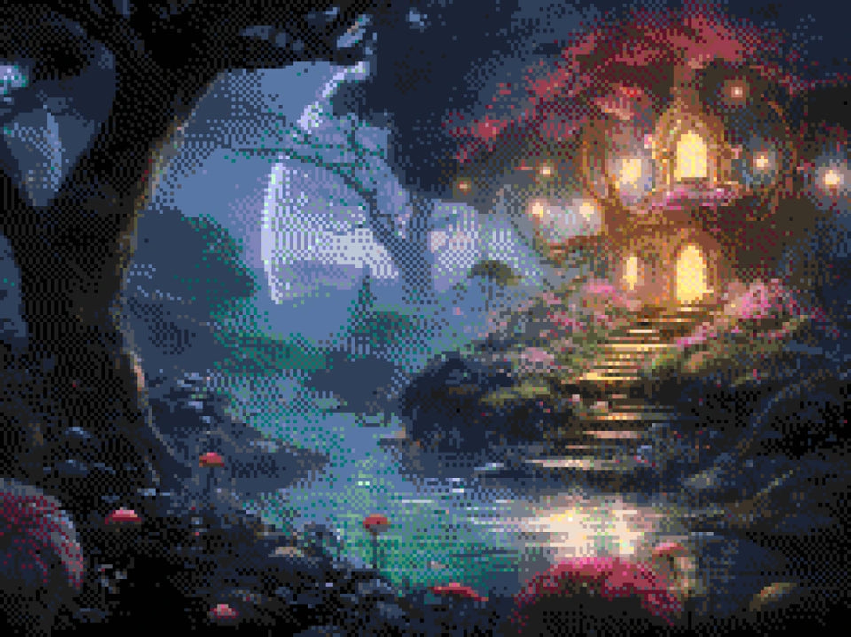 Moonlit Garden - 5D Diamond Painting Kit