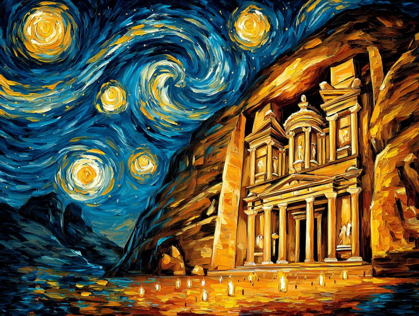 Petra by Moonlight – Diamond Painting Kit