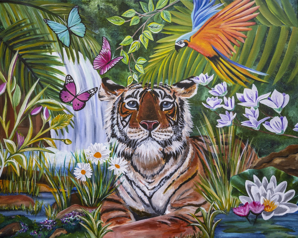 Rainforest Tiger - 5d Diamond Painting Kit – Painting Diamonds