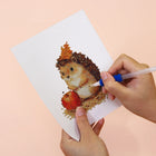 Applying drills to a Autumn Woodland Friends mini diamond painting design