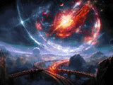 Celestial Voyage artwork shown as a completed diamond painting preview