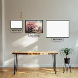 Cherry Blossom Festival diamond painting displayed in a room setting