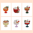 Christmas Desserts six-pack mini diamond painting set with all designs