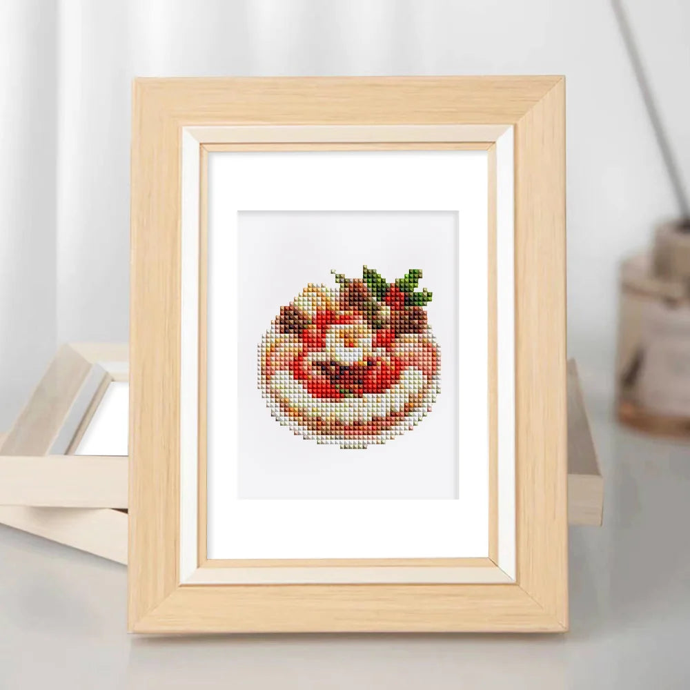 Framed Christmas Treats & Sweets mini diamond painting artwork displayed in a styled setting