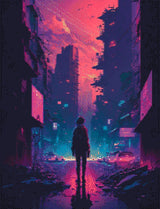 City in Peril artwork shown as a completed diamond painting preview