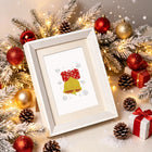 Framed Classic Christmas Icons mini diamond painting artwork displayed in a styled setting