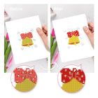 Before and after view of a Classic Christmas Icons mini diamond painting design