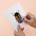 Applying drills to a Colourful Beetles mini diamond painting design