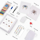 What's included with the Colourful Spiders six-pack mini diamond painting set