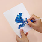 Applying drills to a Colourful Tropical Fish mini diamond painting design