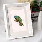 Framed Colourful Woodland Wildlife mini diamond painting artwork presented as finished decor