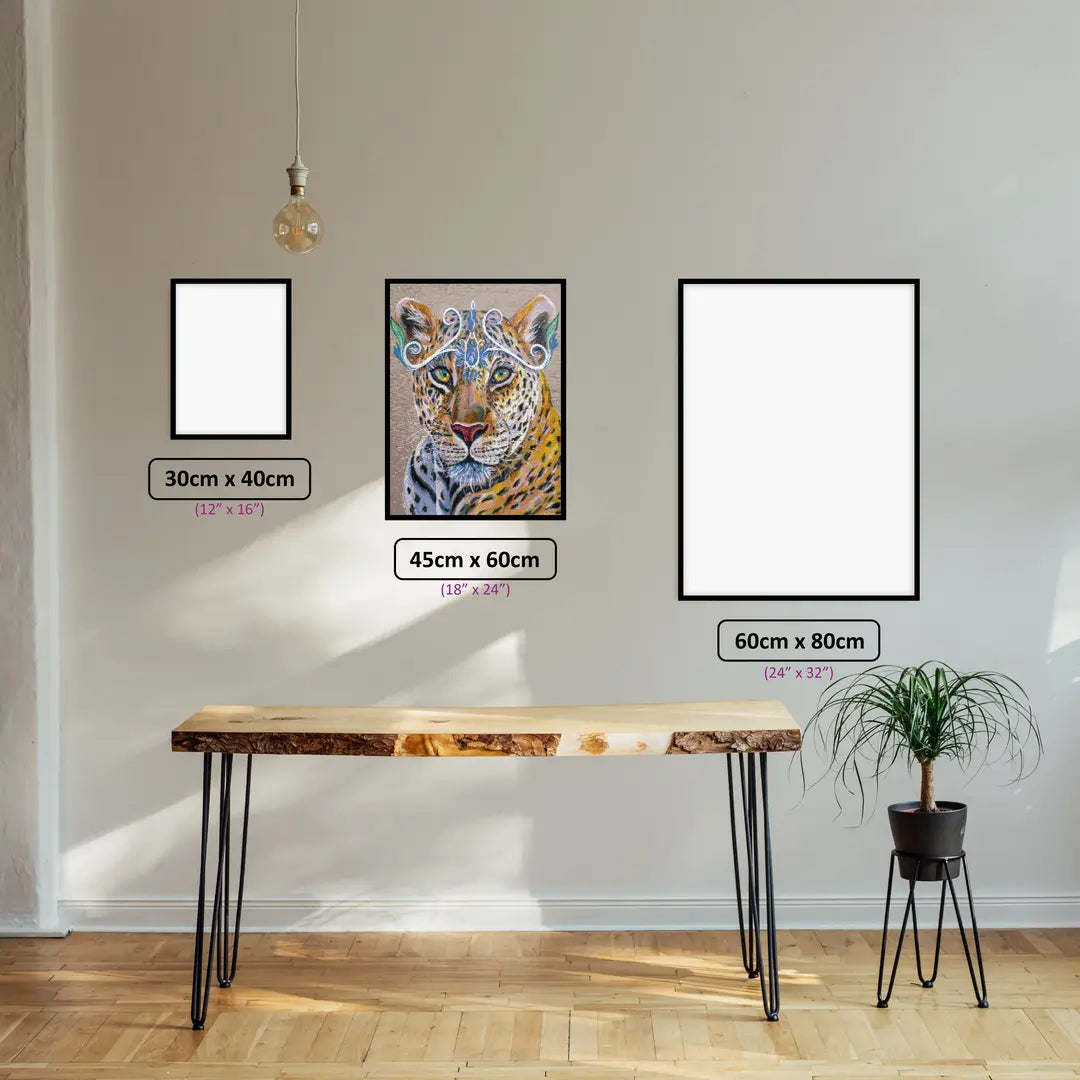 Confidence diamond painting displayed in a room setting