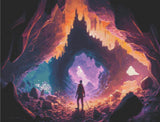 Crystal Cave artwork shown as a completed diamond painting preview