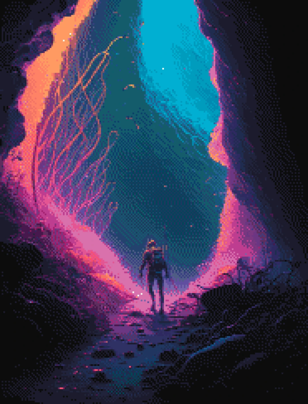 Deep Sea artwork shown as a completed diamond painting preview