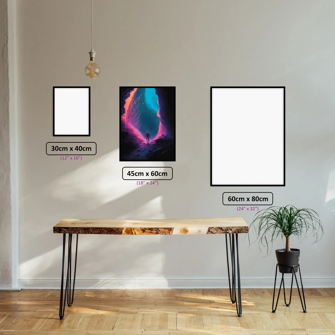 Deep Sea diamond painting displayed in a room setting