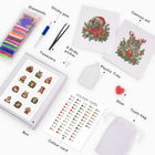 What's included with the Festive Woodland Friends twelve-pack mini diamond painting set