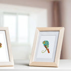 Frogs, Lizards & Chameleons mini diamond painting design displayed in a decorative room setting