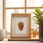 Framed Garden Gifts & Florals mini diamond painting artwork displayed in a styled setting