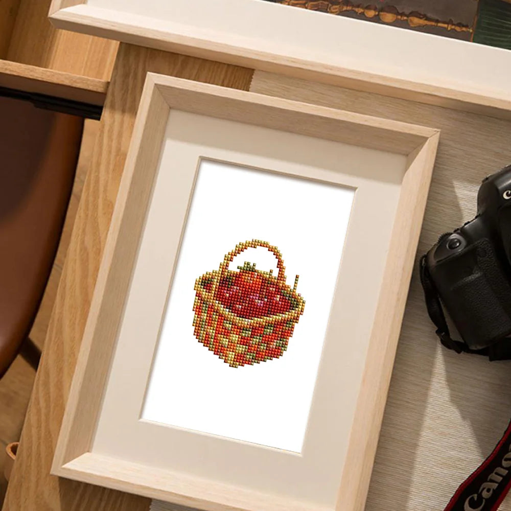 Framed Garden Gifts & Florals mini diamond painting artwork presented as finished decor