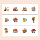 Garden Harvest & Wreaths twelve-pack mini diamond painting set with all designs
