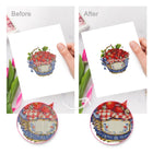 Before and after view of a Garden Harvest & Wreaths mini diamond painting design
