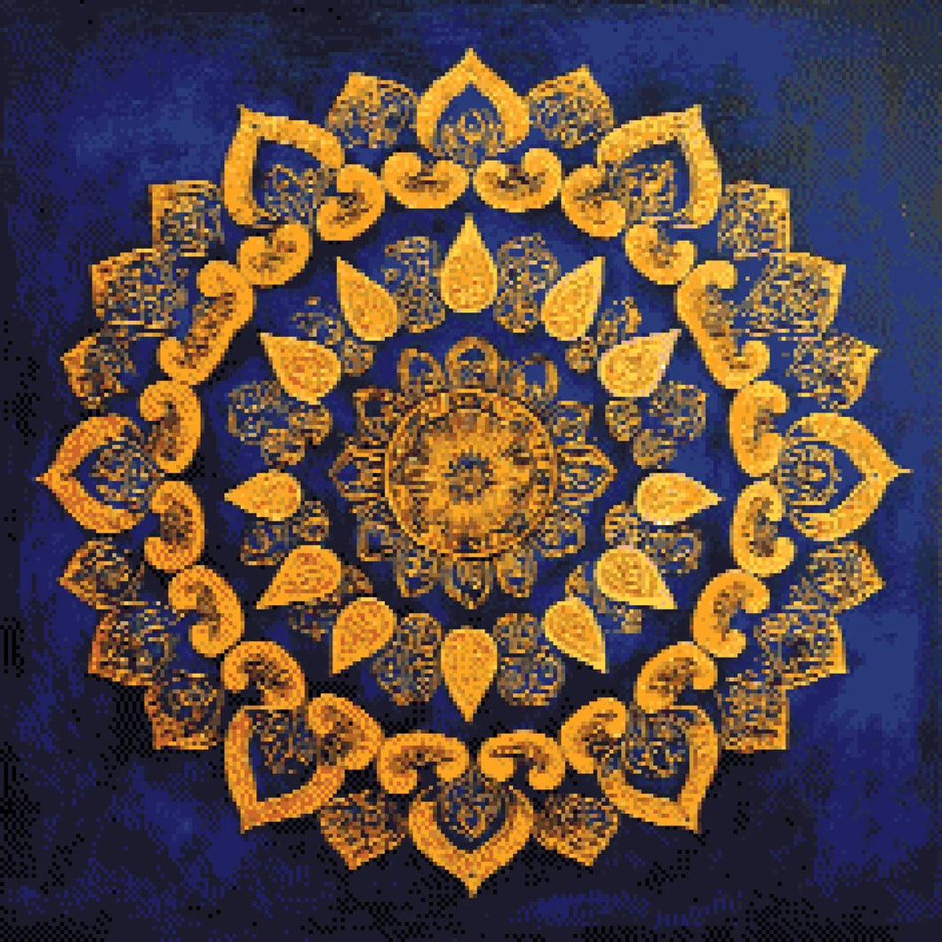 Golden Mandala Glow - Diamond Painting Kit