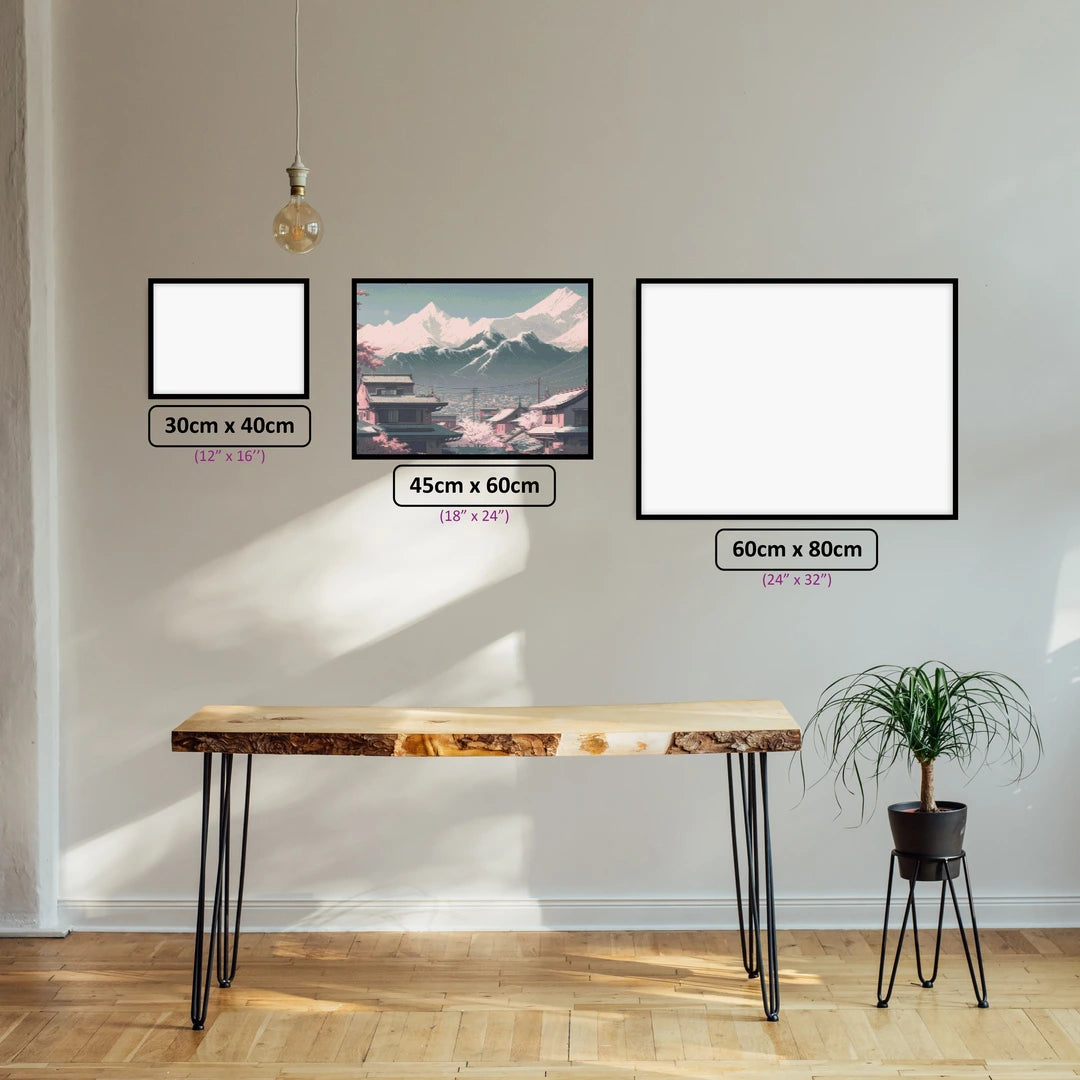 Harmony diamond painting displayed in a room setting