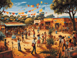 Mexican Fiesta artwork shown as a completed diamond painting preview