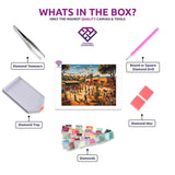Mexican Fiesta diamond painting kit contents shown together