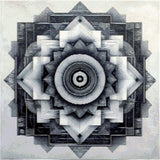 Monochromatic Geometric Mandala - Diamond Painting Kit