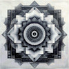 Monochromatic Geometric Mandala - Diamond Painting Kit