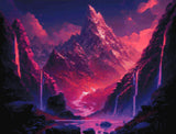 Mystical Mountain Range artwork shown as a completed diamond painting preview
