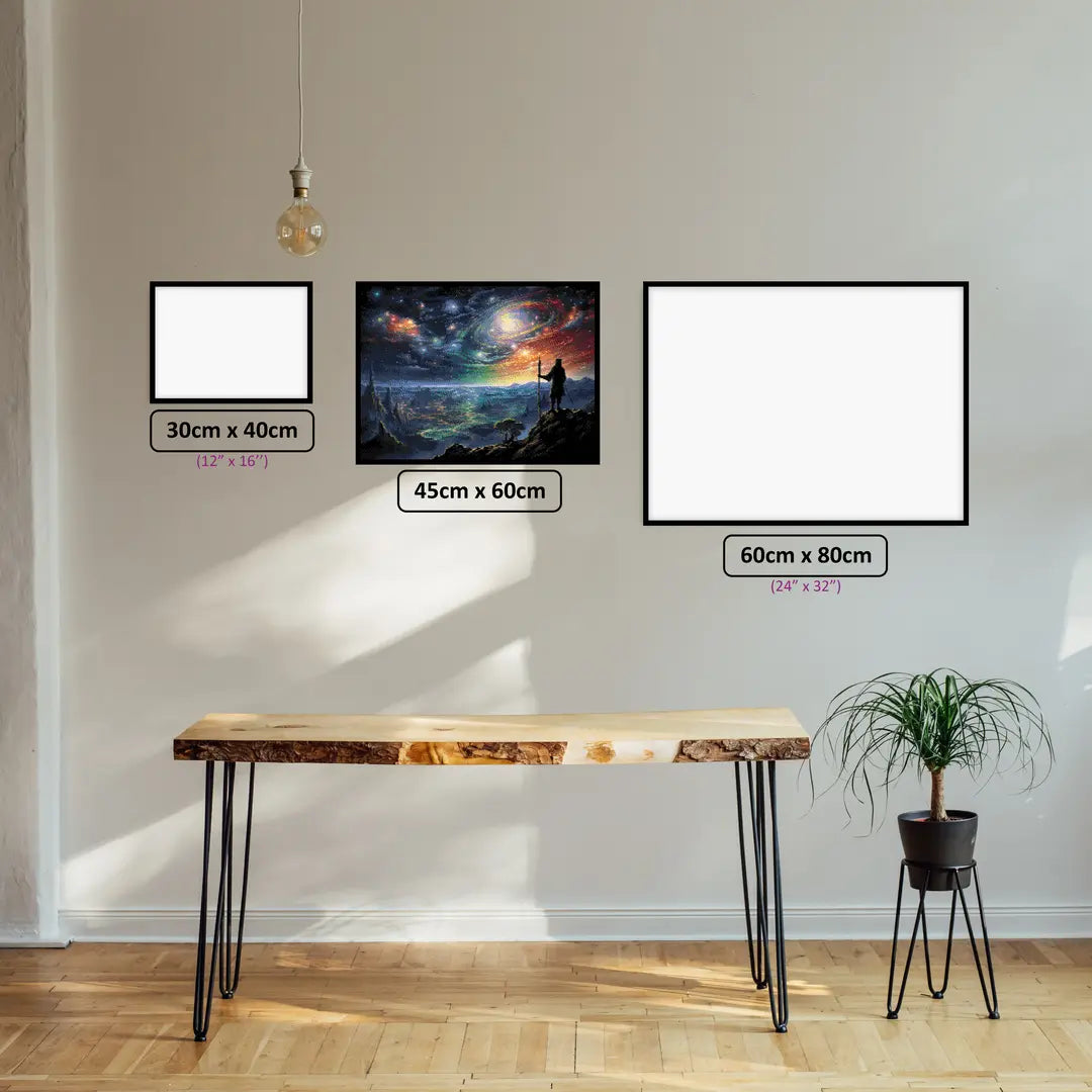 Mystical Sky diamond painting displayed in a room setting