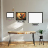 Mythical Majesty diamond painting displayed in a room setting