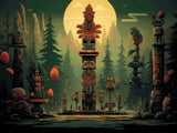 Native American Spirit artwork shown as a completed diamond painting preview