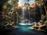 Oasis artwork shown as a completed diamond painting preview