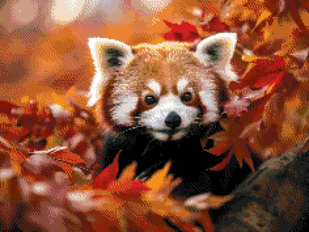 Panda Solitude artwork shown as a completed diamond painting preview