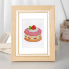 Framed Pastel Desserts mini diamond painting artwork displayed in a styled setting