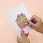 Applying drills to a Pastel Desserts mini diamond painting design