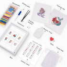 What's included with the Pastel Mermaids six-pack mini diamond painting set