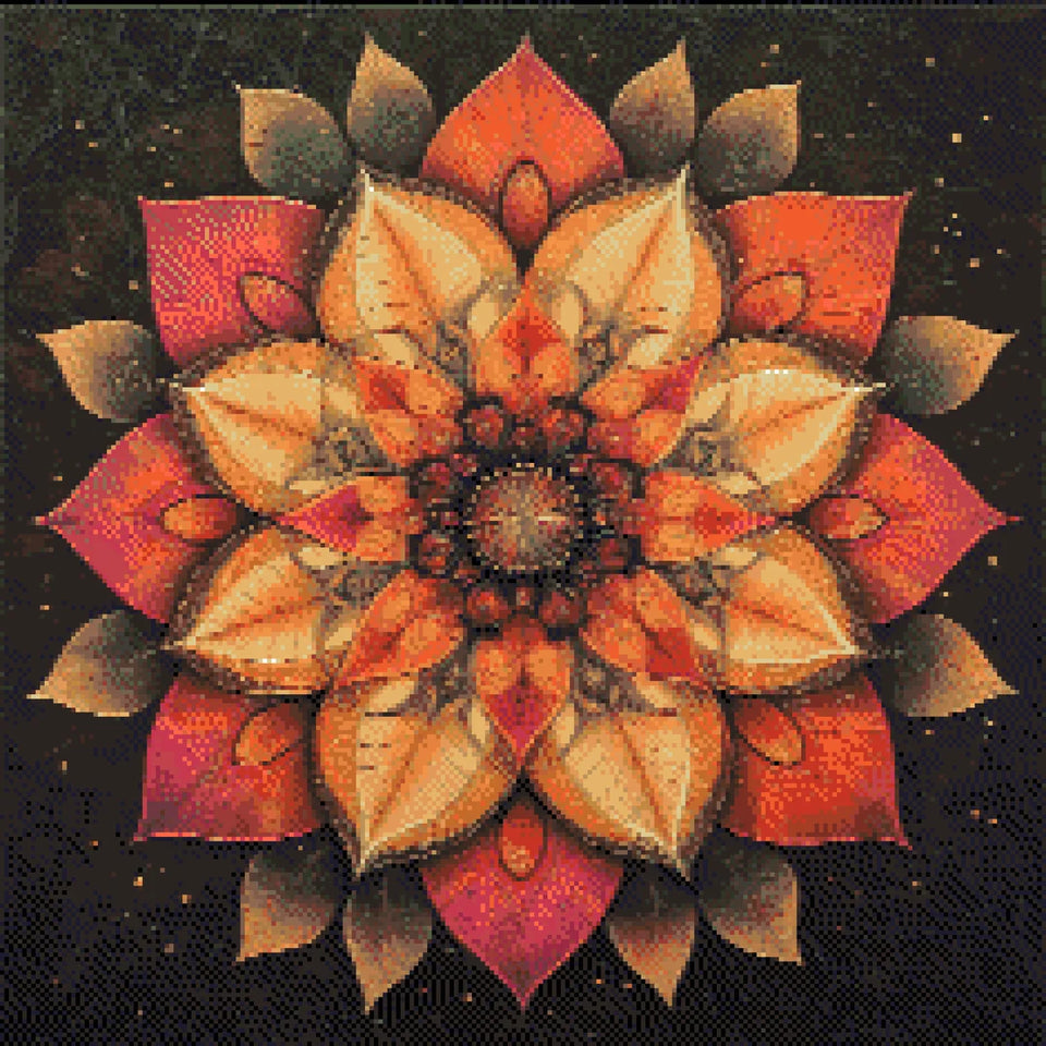 Petal Mandala Radiance - Diamond Painting Kit