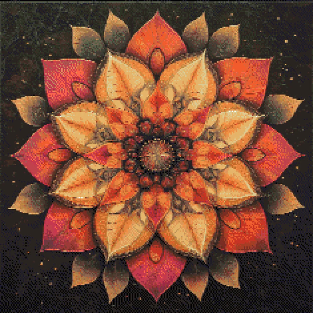 Petal Mandala Radiance - Diamond Painting Kit