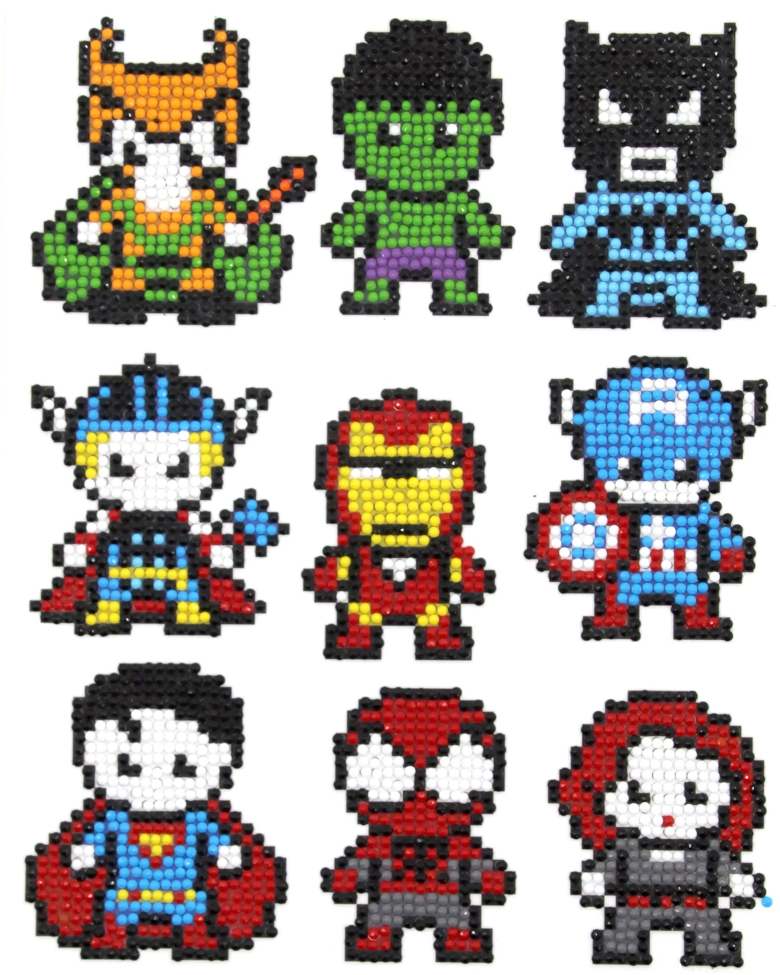 Pixel Superheroes - Diamond Painting Sticker Kit