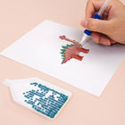 Close-up of drills being placed on a Playful Dinosaurs mini diamond painting design