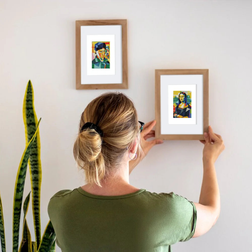 Framed Pop Art Masterpieces mini diamond painting artwork presented as finished decor